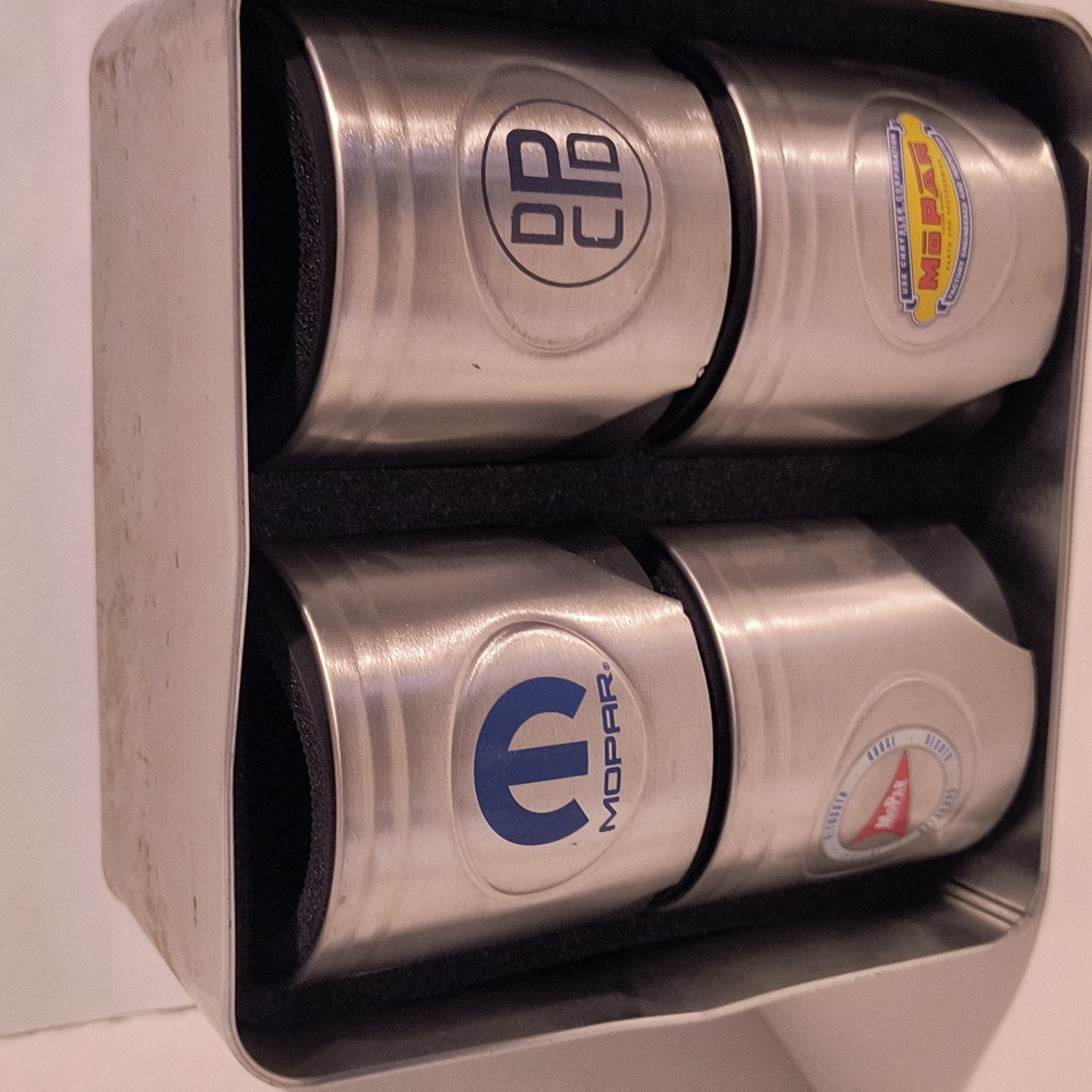 98 Water Mopar 75th ann piston shaped can holder preowned
